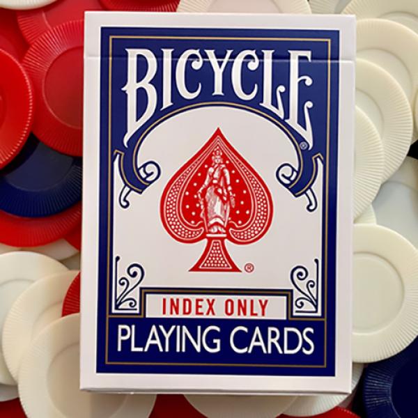 Mazzo di carte Stripper Bicycle Index Only Blue Playing Cards