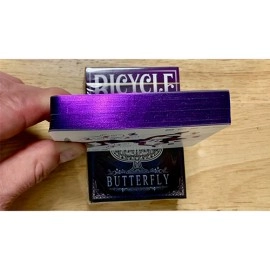 Mazzo di carte Gilded Bicycle Butterfly (Violet) Playing Cards