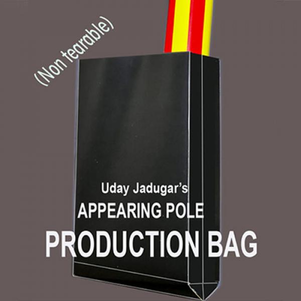APPEARING POLE BAG BLACK (Gimmicked / No Tear) by Uday Jadugar