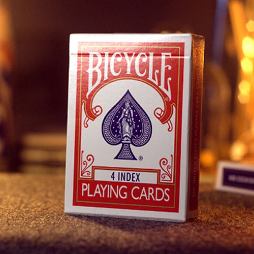 Bicycle 4 Index Red (Gimmicks and Online Instructions)