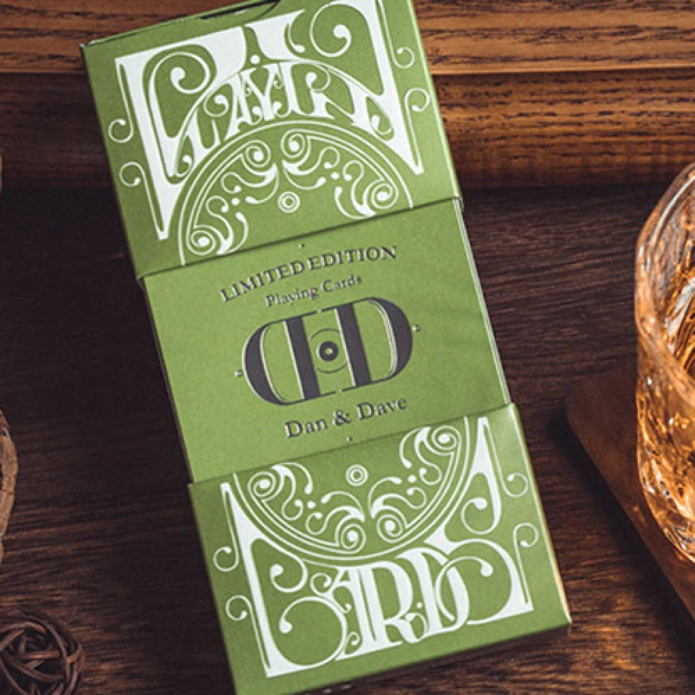 Mazzo di carte Smoke & Mirrors V8, Green (Deluxe) Edition Playing Cards by Dan & Dave