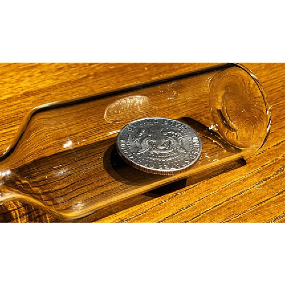 REAL COIN IN BOTTLE (HALF) by Bacon Magic