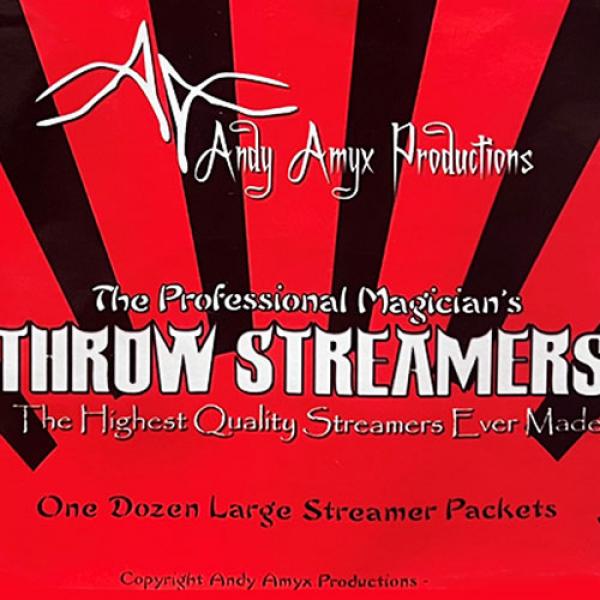 Throw Streamers RED by Andy Amyx ( 1dozen = 1 unit)