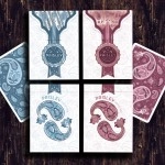 Mazzo di carte Marked Paisley Ton sur Ton Poudre Rouge Playing Cards