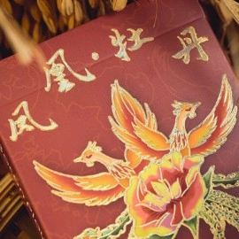 Mazzo di carte Phoenix and Peony (Red) Playing Cards by Bacon Playing Card Company