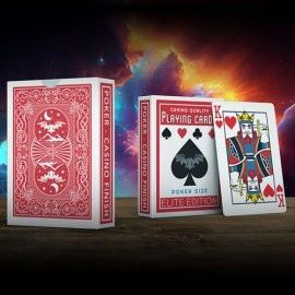 Elite Night Flight (Red) Marked Playing Cards by Steve Dela