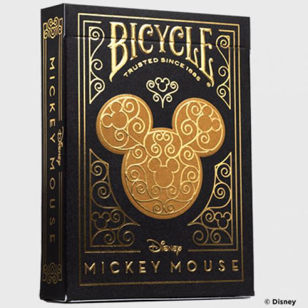 Mazzo di carte Bicycle Disney Mickey Mouse (Black and Gold) by US Playing Card Co.
