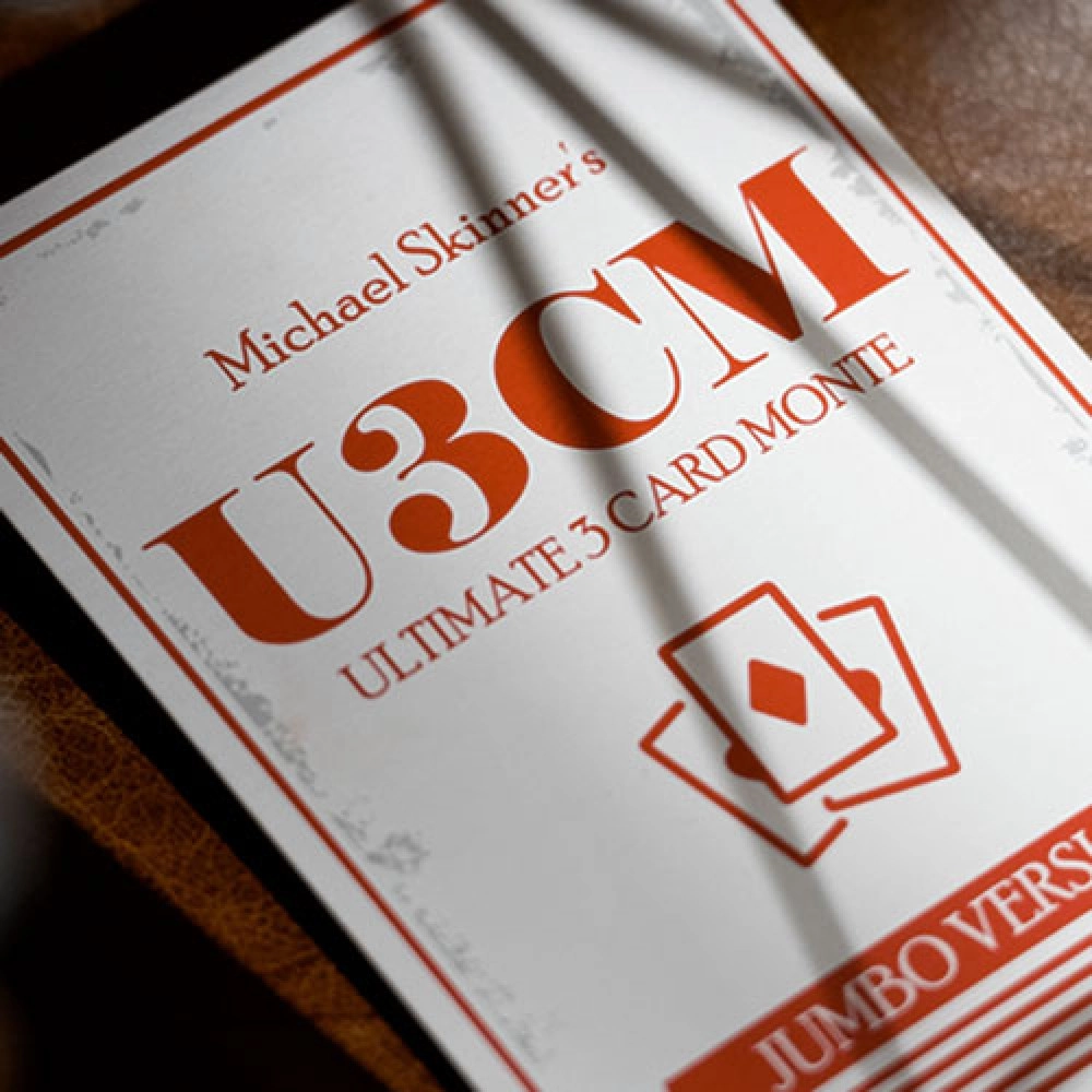 Michael Skinner's Ultimate Bicycle Jumbo 3 Card Monte (Red) by Murphy's Magic