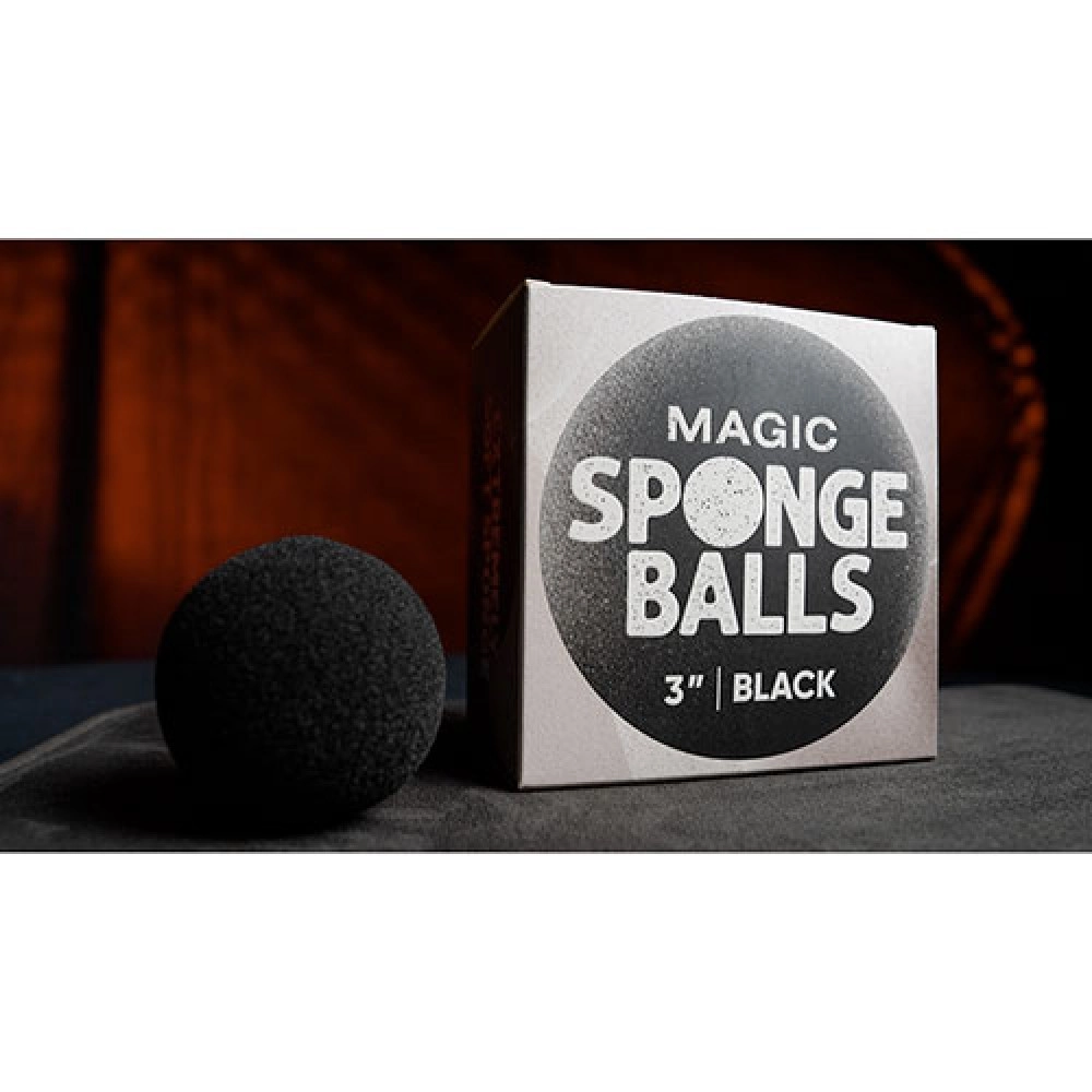 Magic Sponge Balls 4PK BLACK 8 cm by Murphy's Magic