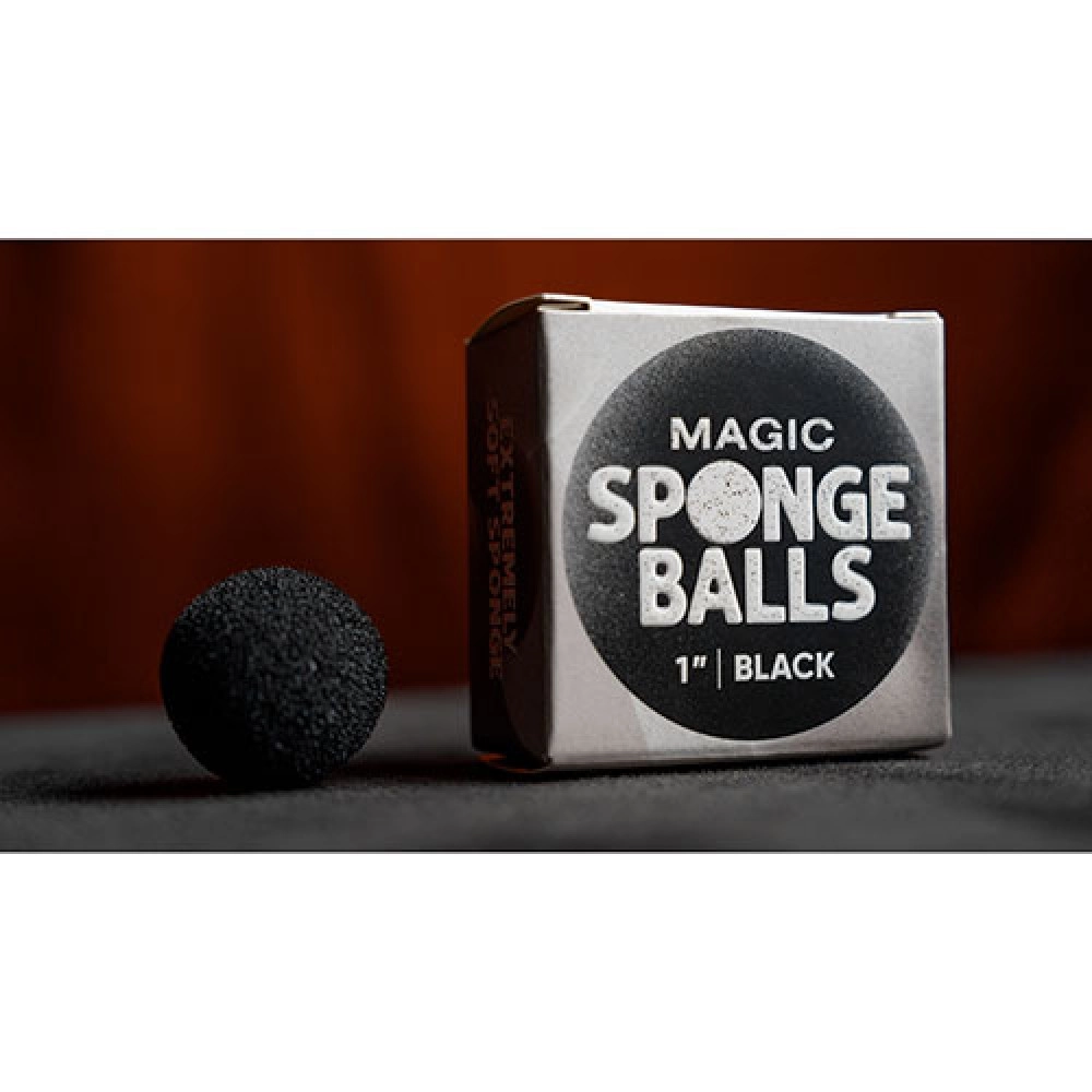 Magic Sponge Balls 4PK BLACK 2.5 cm by Murphy's Magic