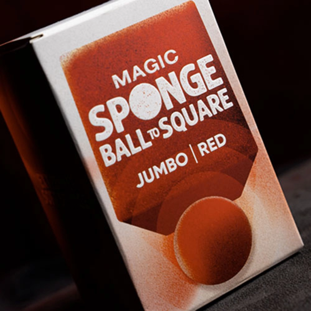 Magic Sponge Ball to Square JUMBO RED by Murphy's Magic