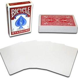 Magnetic Card - Bicycle Cards (2 Per Package) Blank Face Red by Chazpro