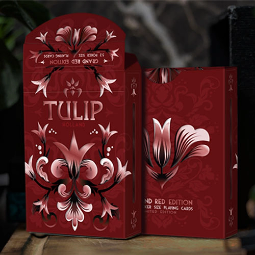 Mazzo di carte Grand Tulip Red Gilded Playing Cards