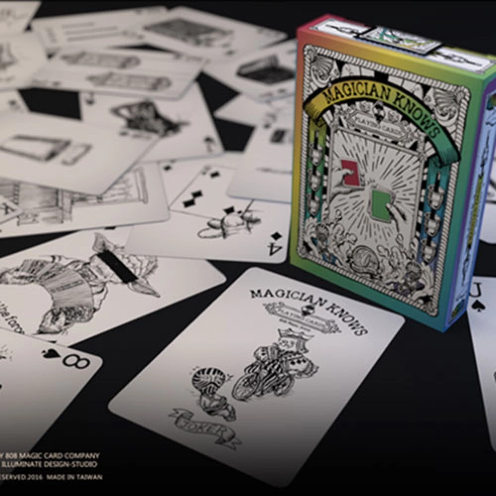Mazzo di carte Magician Knows Playing Cards V1 (Black and White) by 808 Magic and Alan Wong