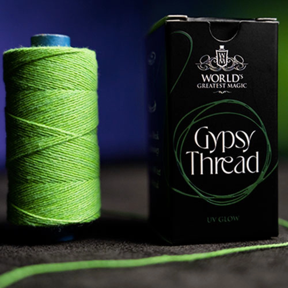 WGM UV GLOW GYPSY THREAD GREEN REFILL SPOOL by Murphy's Magic