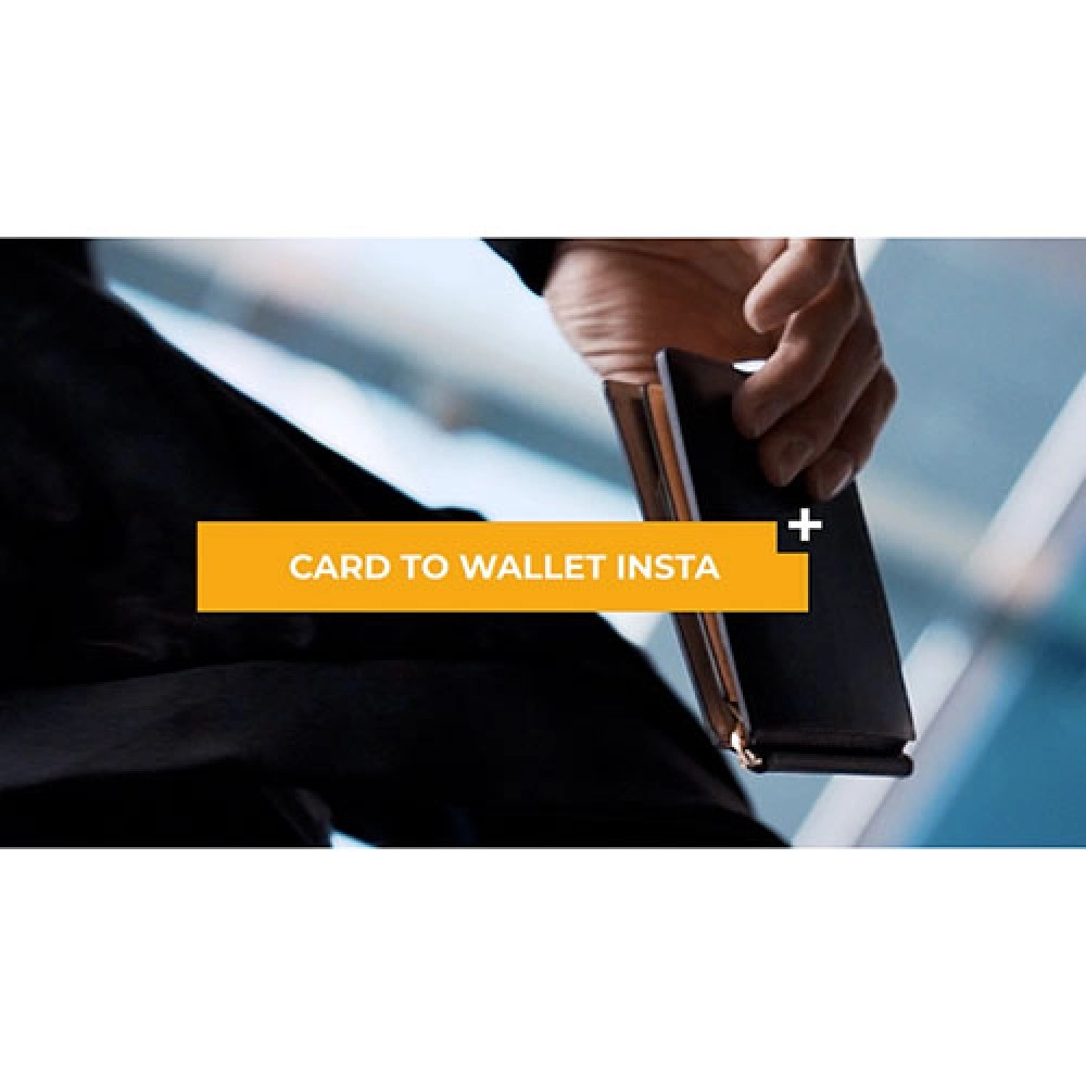 Modern Card to Wallet Insta (Black) by Quiver