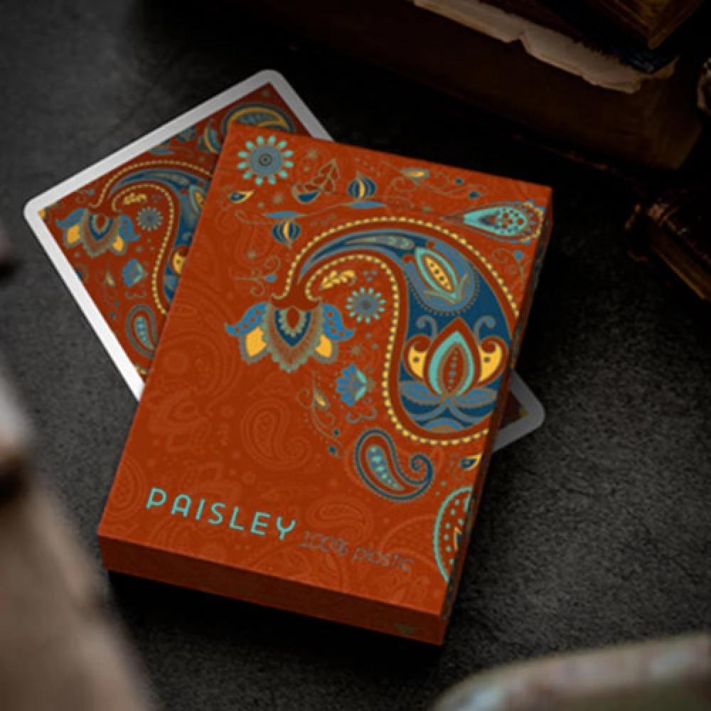 Mazzo di carte Plastic Paisley Poker Red Playing Cards by Dutch Card House Company