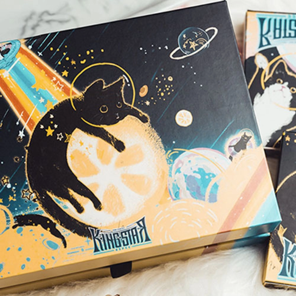 Mazzo di carte Space Cat V2 Collector's Box Set Playing Cards by King Star