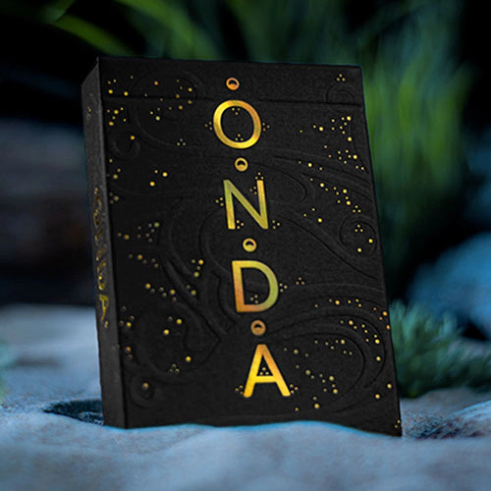 Mazzo di carte ONDA V2 (Black and Gold) by Jocu Playing Cards