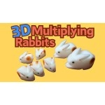 3D Multiplying Rabbits (7 Pc Mom and Pop with 5 babies) Set
