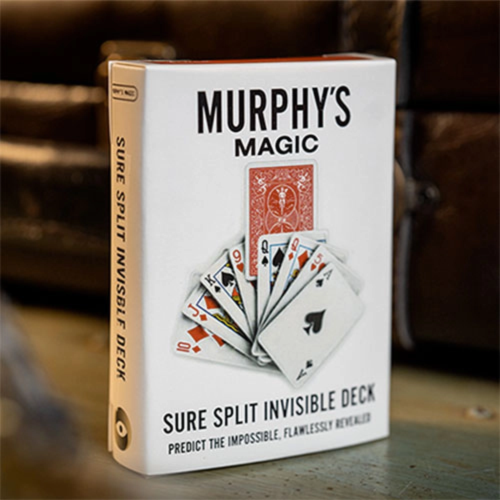 SURE SPLIT Invisible Deck Bicycle (Red) by Murphy's Magic