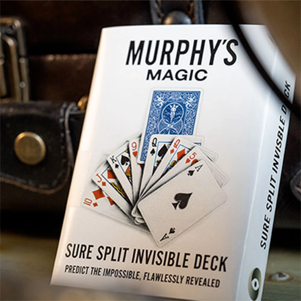SURE SPLIT Invisible Deck Bicycle (Blue) by Murphy's Magic