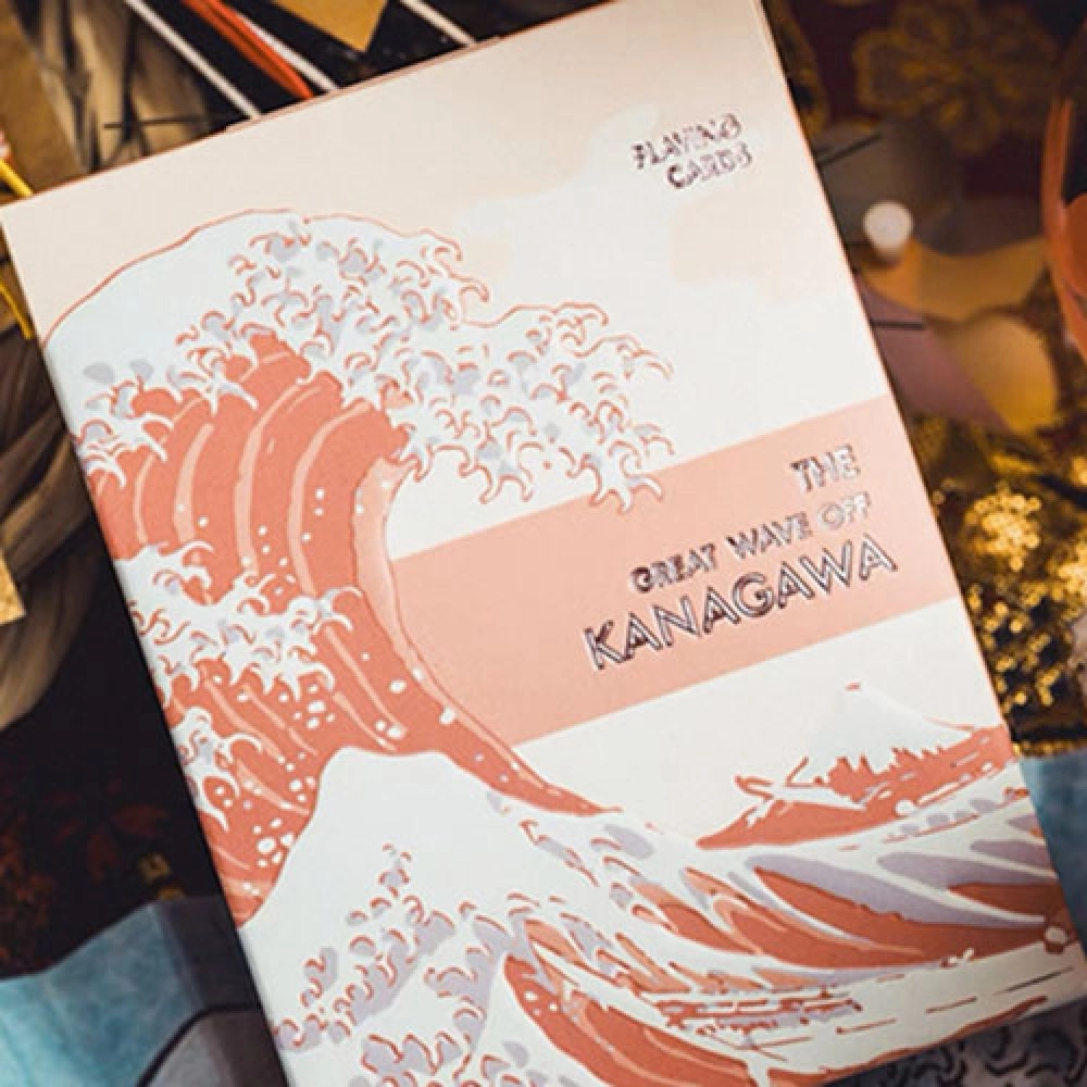 Mazzo di carte The Great Wave off Kanagawa V3 (Autumn Maple / Peachy Pink) Playing Cards