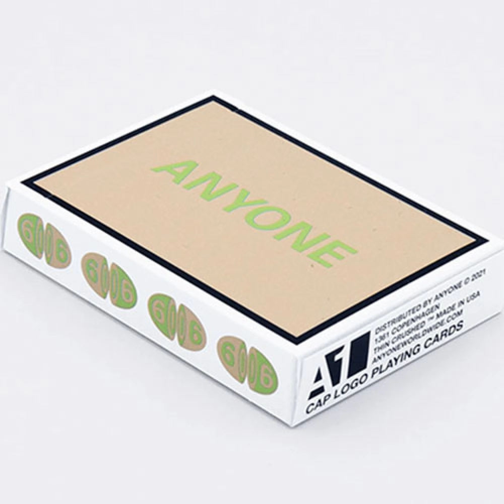 Mazzo di carte Beige/Green Cap Logo ANYONE Playing Cards
