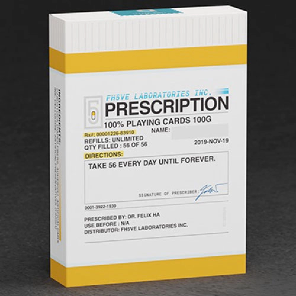 Mazzo di carte PRESCRIPTION Playing Cards