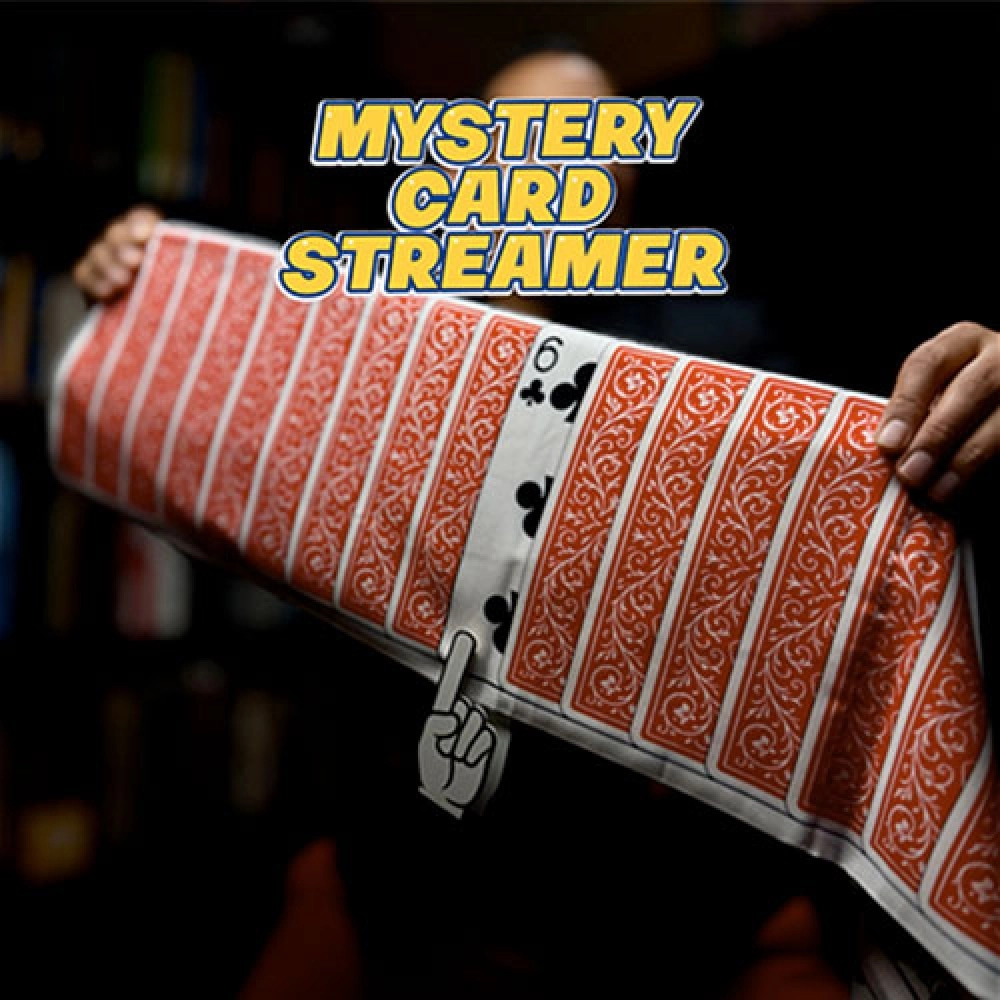 Mystery Card Streamer (Red 6 of Clubs) by PlayTime Magic DEFMA