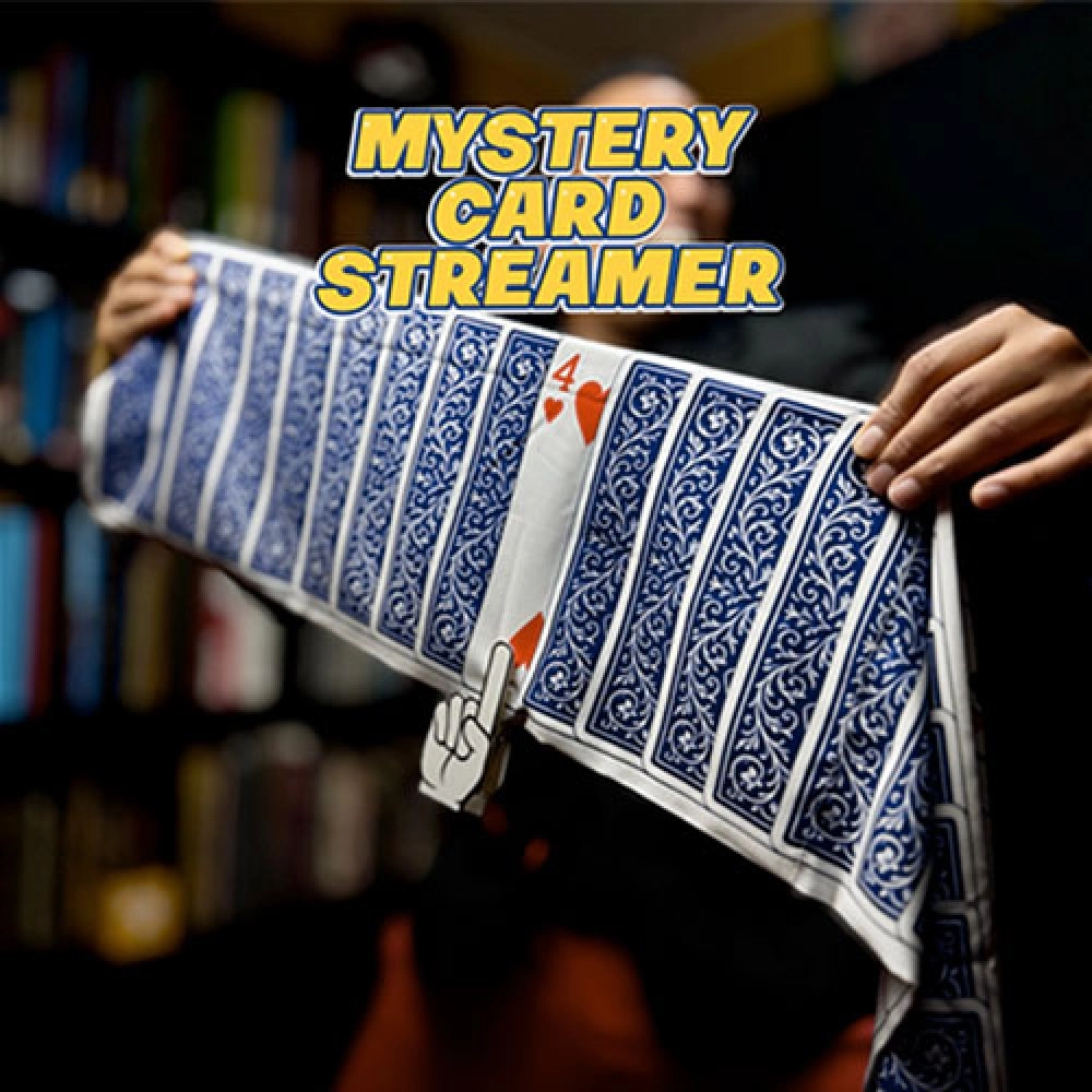 Mystery Card Streamer (Blue 4 of Hearts) by PlayTime Magic DEFMA