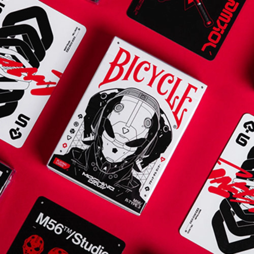 Mazzo di carte Bicycle Machine56 R-TYPE/3 White Playing Cards by RunIt Decks