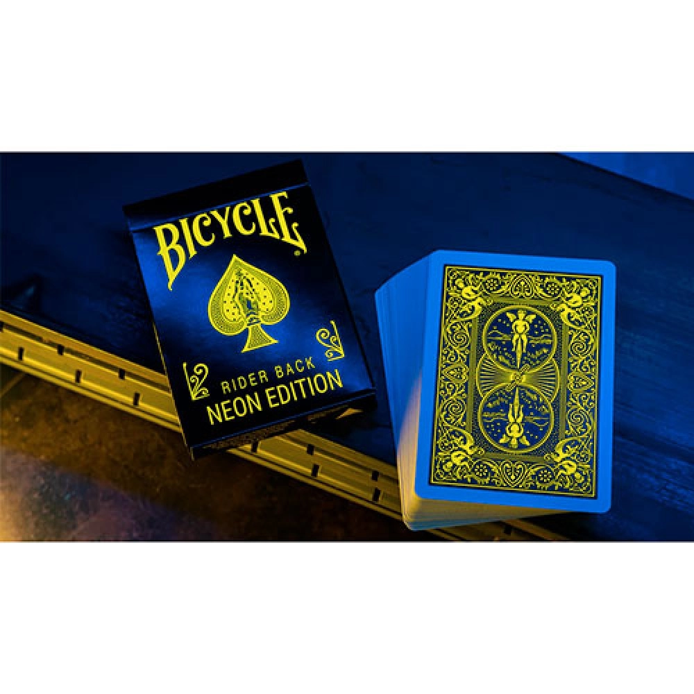 Mazzo di carte Bicycle Neon Rider Back Yellow-Starburst Deck Playing Cards