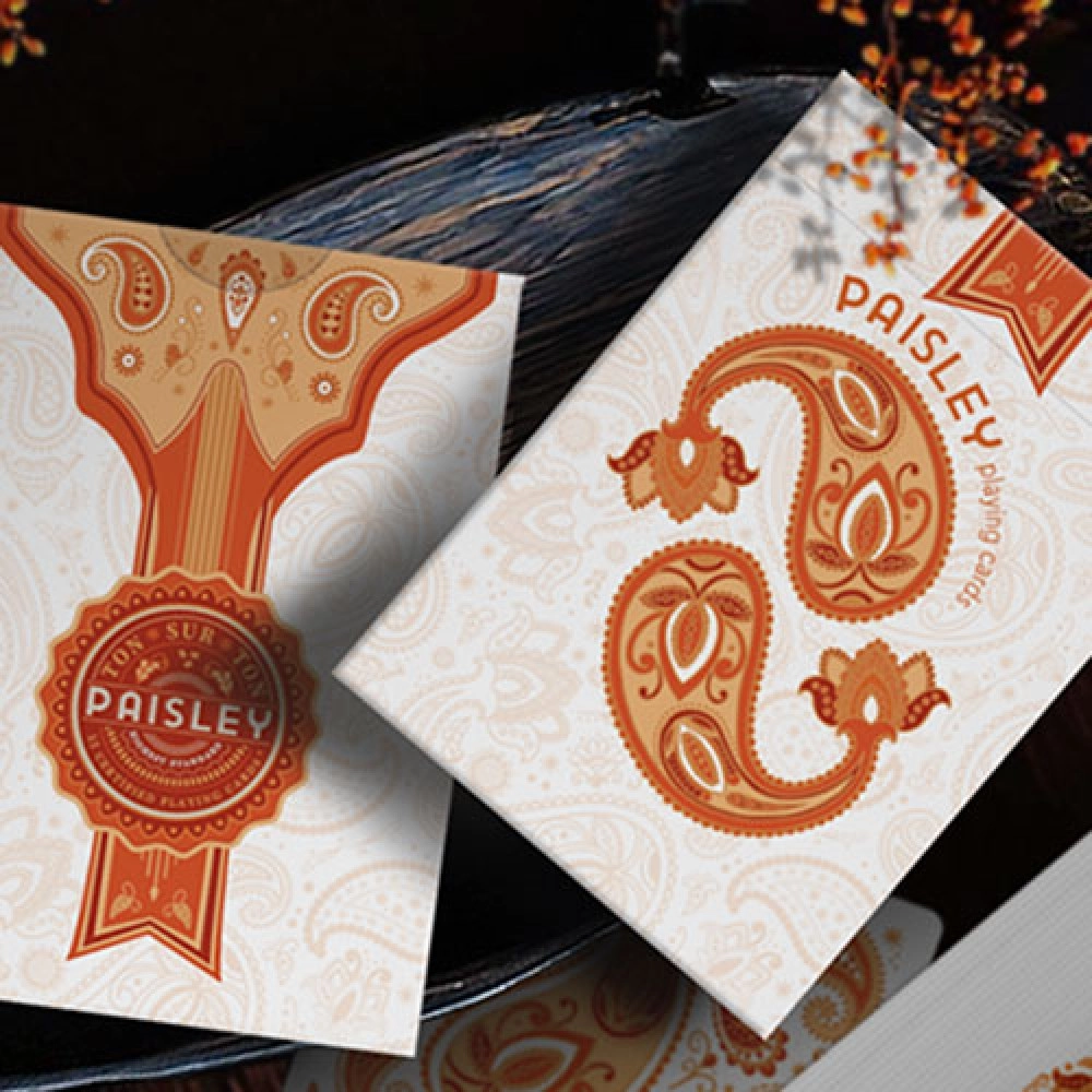 Mazzo di carte Paisley Ton sur Ton Poudre Orange workers Deck