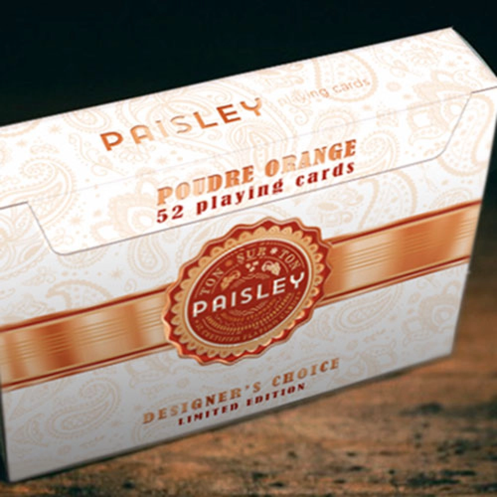 Mazzo di carte Paisley Ton sur Ton Poudre Orange Foil Designer's Choice