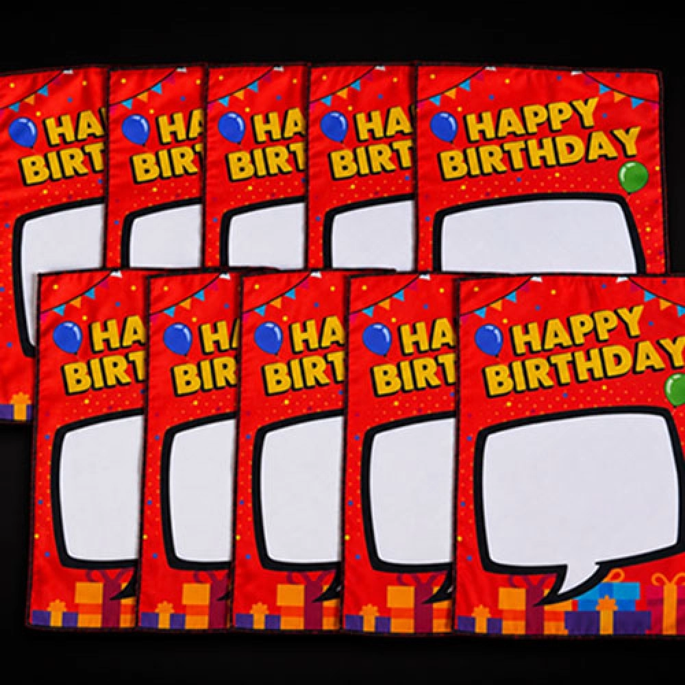 Birthday Silk Surprise REFILL (10 Silks) by PlayTime Magic DEFMA (Orange)