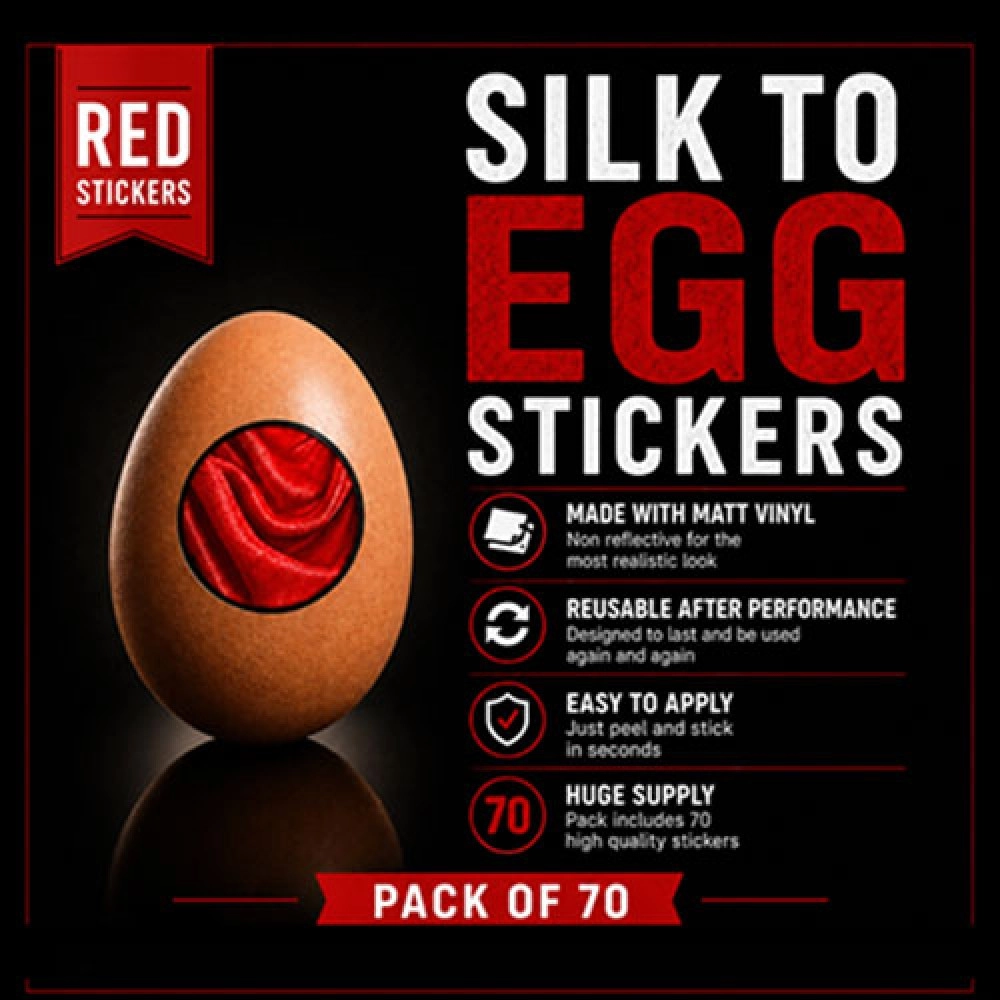 Silk to Egg Stickers (RED) Pack of 70