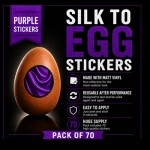Silk to Egg Stickers (Purple) Pack of 70