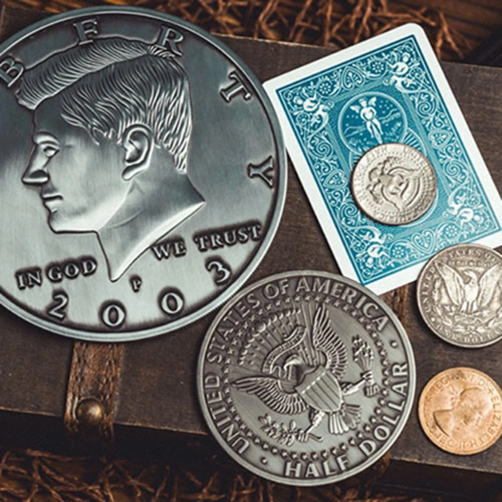 Bacon Jumbo Coin (Oversized Half Dollar) by Bacon Magic