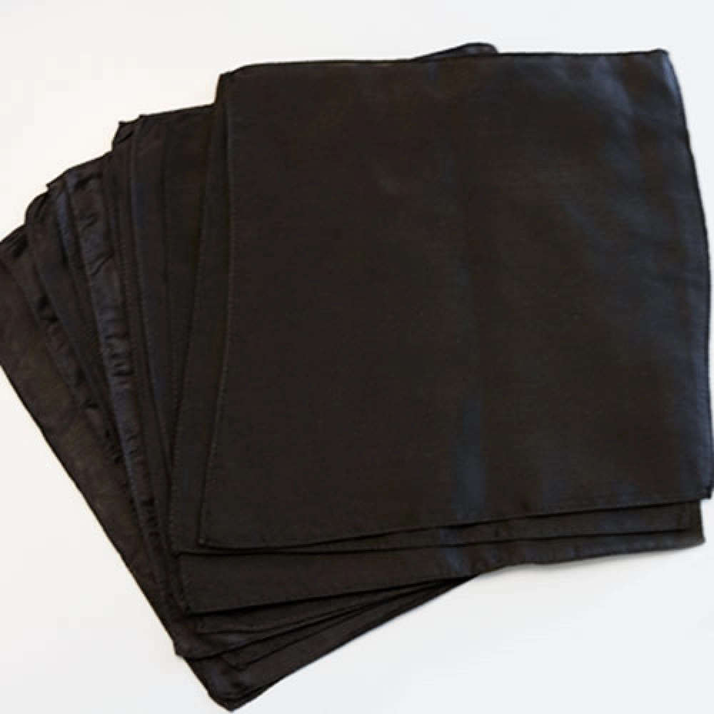 Foulards di seta 20cm Premium 12 Pack bulk (Black) Magic by Gosh