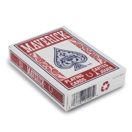 Mazzo di carte Maverick standard index - dorso rosso