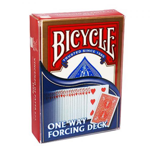 Bicycle Gaff Cards - One way Forcing Deck - Carte tutte uguali (valori assortiti) - Dorso Rosso