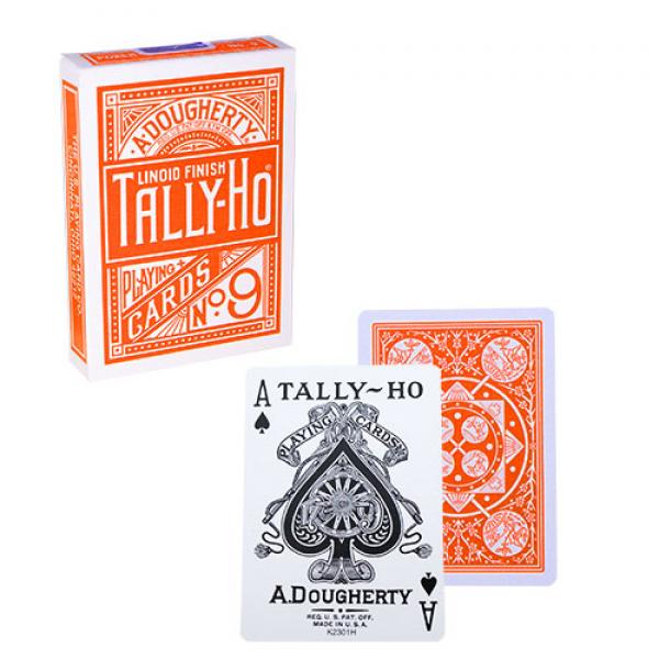 Mazzo di carte Tally Ho - Fan back - Arancione - L...