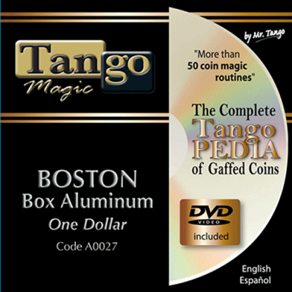 Boston Coin Box (One Dollar Aluminum w/DVD) by Tango Magic