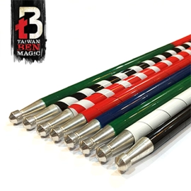 Vanishing Cane (Metal / Black & White Stripes) by Handsome Criss and Taiwan Ben Magic