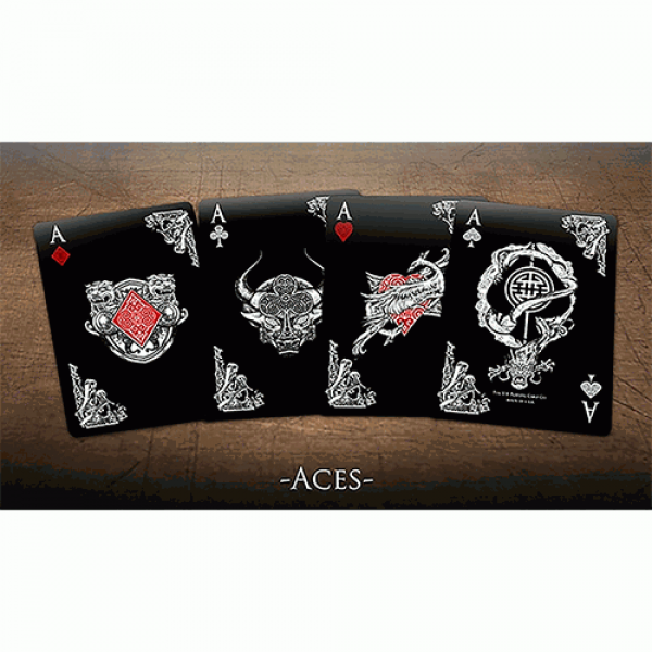 Mazzo di carte Bicycle Middle Kingdom (Black)  Playing Cards Printed by US Playing Card Co