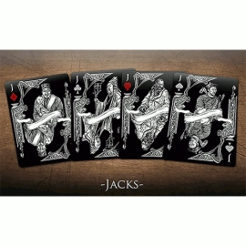 Mazzo di carte Bicycle Middle Kingdom (Black)  Playing Cards Printed by US Playing Card Co