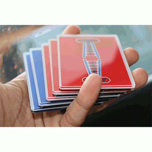 Jerry Nugget Cardistry Trainers (Red Double Backer) by Magic Encarta - Set di 5 pezzi