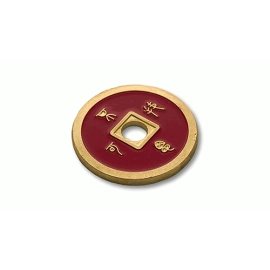 Dollar Size Chinese Coin (Black and Red) by Tango
