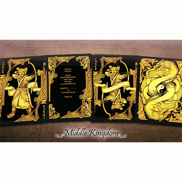 Mazzo di carte Middle Kingdom (Gold) Playing Cards Printed by US Playing Card Co